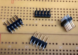 10 Way 5x2 Vertical TH PCB Header 2.54mm Pitch Gold Plated Multi Qty - Picture 1 of 1