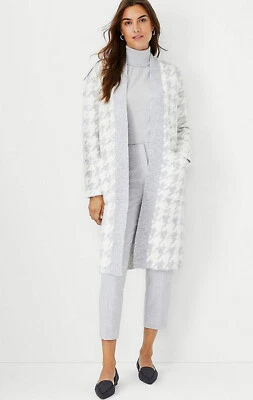 Suéter Abrigo Abierto Pata de Gallo Pequeño ANN TAYLOR Talla MP Nuevo con Etiquetas Foto 1 de 3