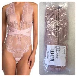 Free People Showoff Women’s Size XS Pink Lace Bodysuit Ballet Combo MSRP $68 - Picture 1 of 12