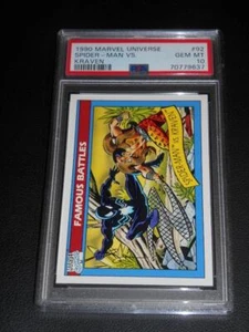 1990 Marvel Universe #92 SPIDER-MAN VS. KRAVEN card! Graded PSA 10 GEM MINT! - Picture 1 of 2
