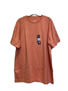 Men's T Shirt NWT Orange George Short Sleeve Crew Neck XL, Moisture Wicking Tee - Picture 1 of 4
