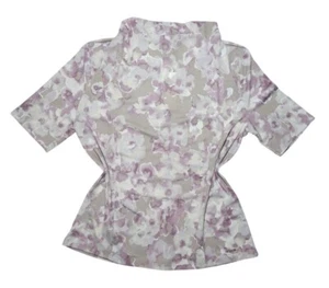 Calvin Klein Womens Floral Short Sleeve Top Polyester/Spandex Blend, Size S, NWT - Picture 1 of 8