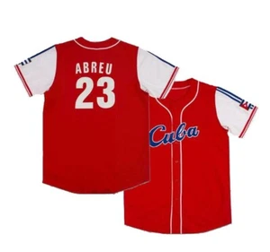 2014 Abreu #23 Team Cuba Baseball Jersey Stitched Custom Any Name Personlization - Picture 1 of 2