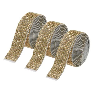 3Roll 3 Yards 18mm Diamond Ribbon Light Beige - Picture 1 of 7