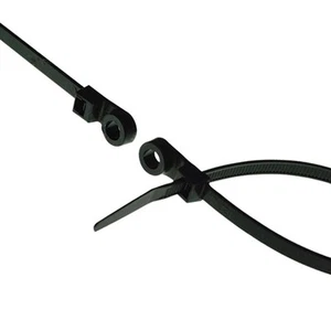 ACT Mounting Hole Cable Ties, 7", UV Black, 100/Pkg (AL-07-50-MH-0-C) ACT - Imagen 1 de 1