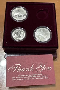 Silver Dollar coins 1995 P D Olympic Atlanta Proof Commemorative Set N-01 - Picture 1 of 4