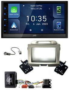 JVC DAB Bluetooth Lenkrad USB 2DIN Autoradio für Kia Sportage 3 Navi 10-15 silbe - Bild 1 von 11