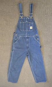 Tuta bavaglino vintage Carhartt 32x30 R07 DST blu denim - Foto 1 di 7
