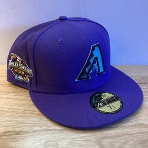 *NWT* ARIZONA DIAMONDBACKS New Era 59FIFTY Purple 2001 WS Fitted MLB Hat (7 1/4) - Picture 1 of 12