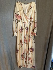 Baltic Born XXL Floral Print Maxi Dress Long Sleeve Sheer Bohemian Chic DR1 - Picture 1 of 6