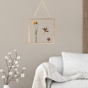 Wall Hanging Picture Frame Photo Frame Modern Decor Double Sided Pressed Flowers - Picture 1 of 15
