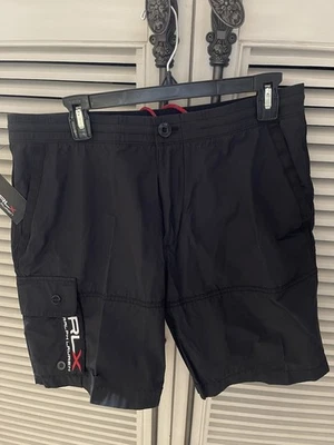 Pantalones Cortos Para Hombre Nuevos Con Etiquetas RLX Ralph Lauren Medianos Negros Foto 1 de 4