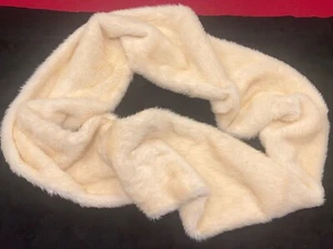 SCIARPA PELLICCIA-VINTAGE VISONE BIANCO-?-CIRCOLARE - Foto 1 di 4