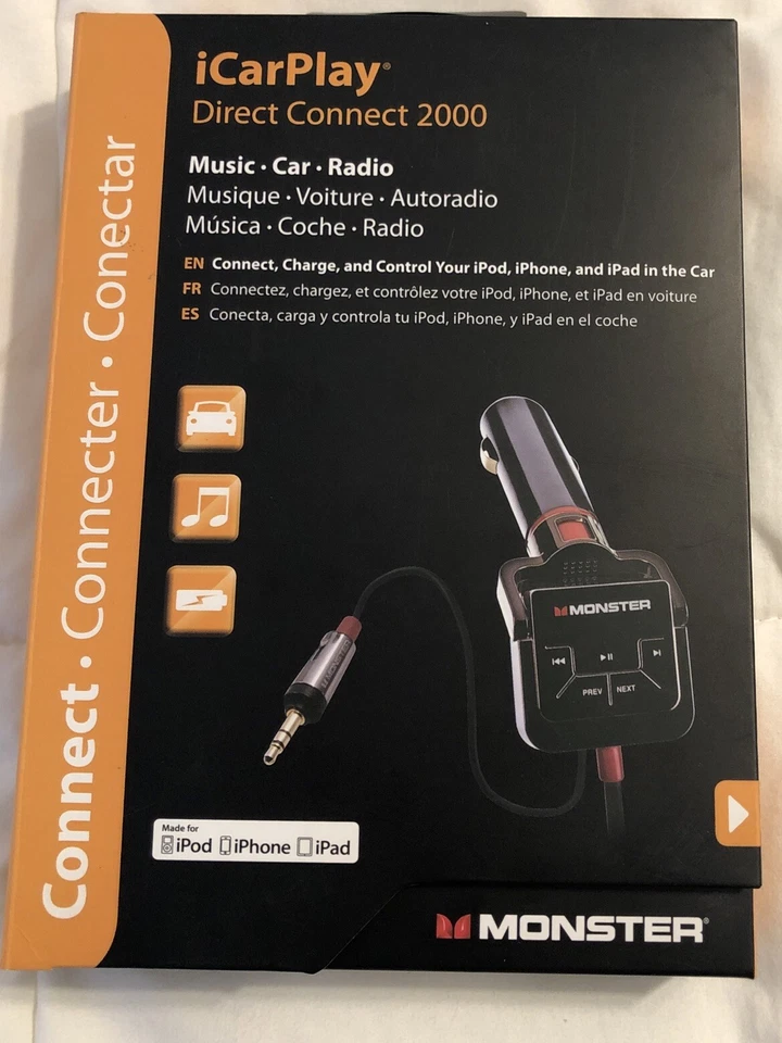 Monster iCarPlay Direct Connect 2000 for iPod iPhone iPad Connect Charge Control - Image 1 of 3