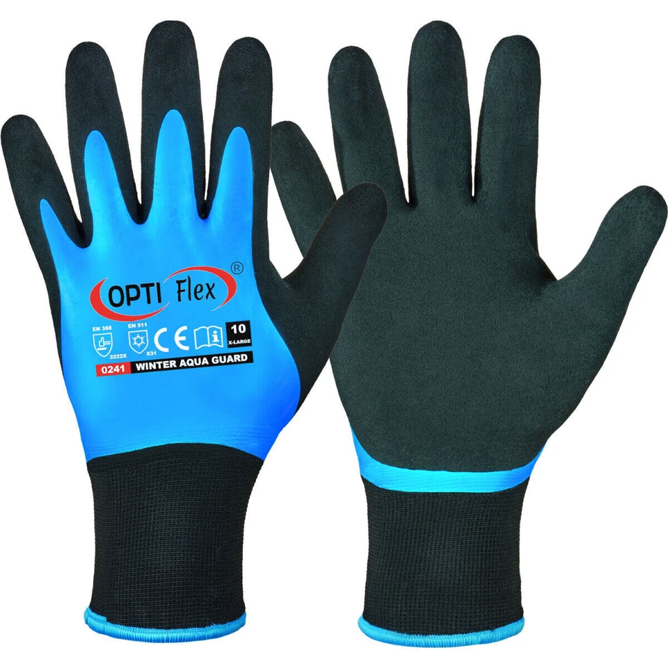 Arbeitshandschuhe Winter Handschuhe Wasserdicht Thermo Latex Handschuh gefüttert - Bild 1 von 4