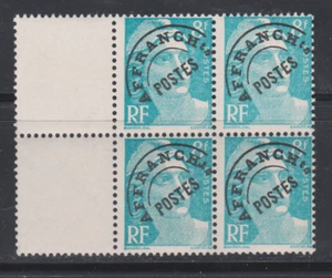 FRANCE BLOC DE 4 N** PREO 810/ VARIETE : POINT ENTRE H et t/ PREOBLITERE 8F BLEU - Picture 1 of 2