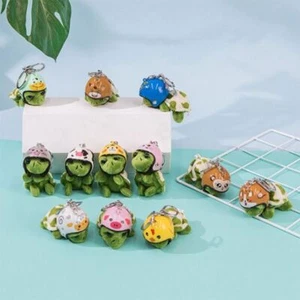 Tortoise Pendant Helmet Sea Turtle Keychain Plush Key Chain Women Key Holder - Picture 1 of 18
