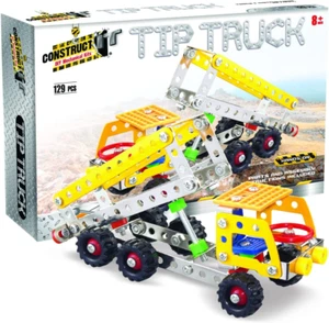Tip Truck – 129-Piece STEM Metal Construction Set – Build Your Own Tipping Vehic - Picture 1 of 12