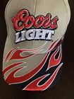 Coors Light Beer The Game Flames Hat Cap Tan Red Black Fire