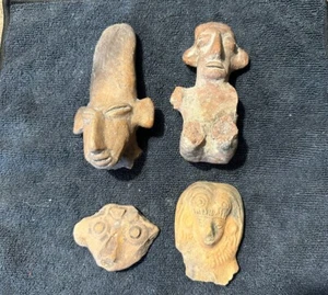 Präkolumbianische mesoamerikanische Artefakt Relikte (4 Stück) - Bild 1 von 8