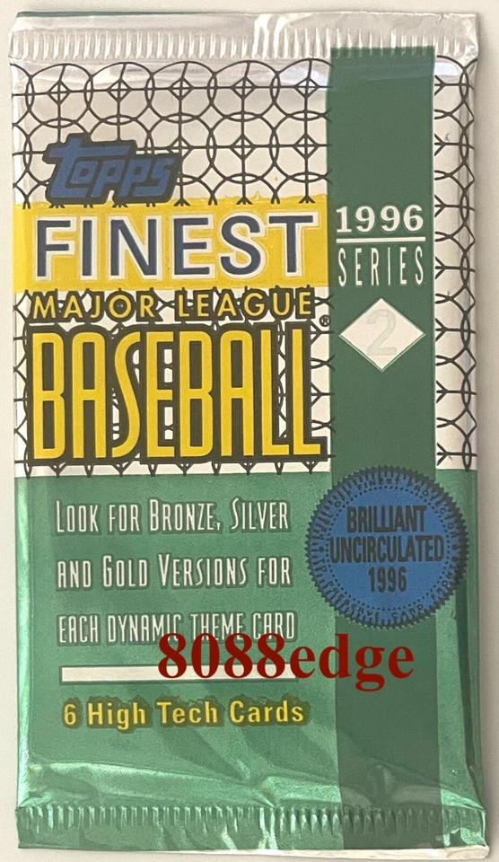 1996 TOPPS FINEST SERIES 2 BASEBALL FACTORY SEALED PACK - GOLD REFRACTOR (1:288) - Image 1 of 2