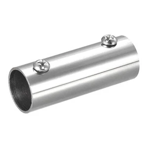 2-Way 60mm L 304 Stainless Steel Rail Pipe Fitting Polished for 0.75" OD 2Pcs - Picture 1 of 5