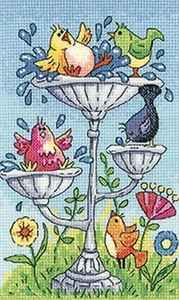 HERITAGE CRAFT BIRDBATH CROSS STITCH PATTERN - Bild 1 von 1