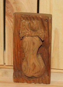 Antique hand carving wood wall hanging nude woman back figurine - Picture 1 of 6