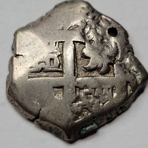 1771 Cob 4 Reales Potosi Bolivia Nice Detail Spanish Colonial Holed 12g *D168 Cover