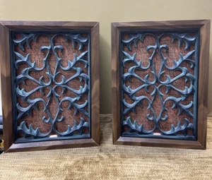 Vintage CORAL BX-201 Bookshelf Speakers 1960's Japan Walnut Veneer 2 way 30 Watt - Picture 1 of 12