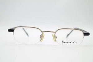 Vintage Brendel 5597 Gold Schwarz Halbrand Brille Brillengestell eyeglasses NOS - Imagen 1 de 6