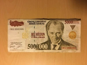 Türkei 5.000.000 Lira Banknote (1997) zirkuliert - Bild 1 von 2