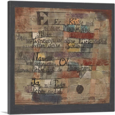 Lienzo de arte del Cantar de los Cantares - Versión II 1921 impresión artística en lienzo de Paul Klee Foto 1 de 4