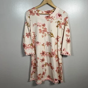 Vestido Spartina 449 Island Flecos Talla Mediana Desfile Floral Vid Rosa Malva Cómodo - Imagen 1 de 9
