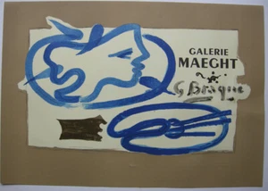 Georges Braque (1882-1963) Le Peintre a la palette Plakat Orig Lithografie 1959 - Picture 1 of 3