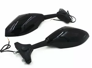 Smoke Motorbike Motorcycle Sport Racing Side Review Turn Signal Mirror Custom - Picture 1 of 10