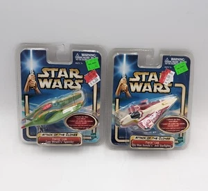 Star Wars ATOC Force Link OBI WAN'S JEDI Starfighter Zam Wesell Speeder 2002 - Picture 1 of 4