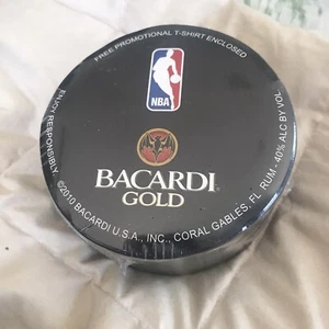 NBA Bacardi Gold 2010 Promotional T-Shirt Basketball Black Mystery Size ? NEW - Picture 1 of 2