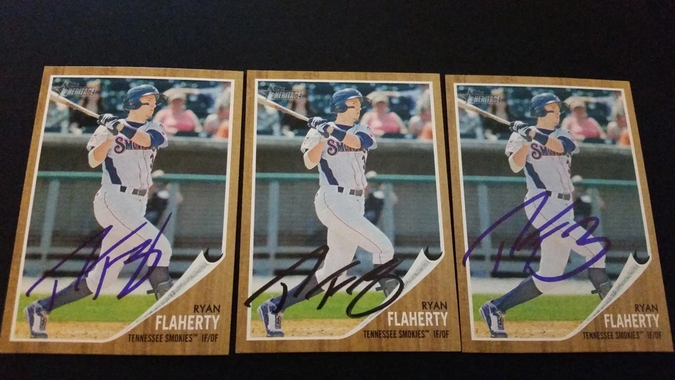 Ryan Flaherty 2011 Topps Heritage #111 Smokies Cubs Signed Auth Autograph JA15 - Image 1 of 1