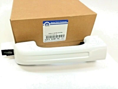 Ram 1500 2020-2022 manija de puerta exterior delantera o trasera blanca brillante OEM 6DF95GW7AC Foto 1 de 4
