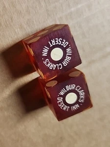 1950s Wilbur Clark's Desert Inn Casino dice pair  - Picture 1 of 5