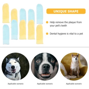 10 Pcs Teeth Cat Toothbrush Toothpaste Pet Gloves Freshen Pet's Breath - Picture 1 of 12