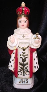 Vintage Infant of Prague Statue-Religious-Christianity- 7" Tall, Jesus-tiny chip - Picture 1 of 6