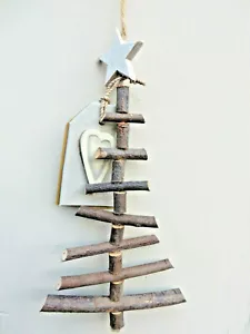 East of India Handmade Small Twig Ladder Christmas Tree - Picture 1 of 4