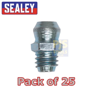 25 x Sealey GNI18 1/8 bsp straight hydraulic grease nipples - Picture 1 of 1