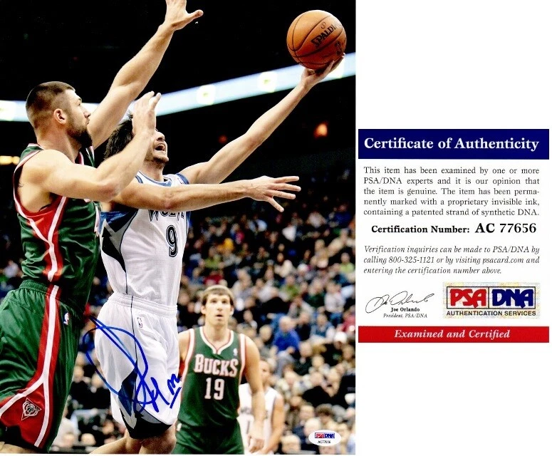 Ricky Rubio Signed Minnesota Timberwolves 11x14 inch Photo Spain + PSA/DNA COA - Image 1 of 1