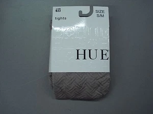 NWT Hue Women's Crosshatch Control Top Tights Size S/M Stoneware #1000K - Picture 1 of 2