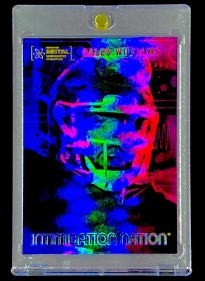 Tarjeta de radiocontrol de novato refractor de neón raro de Caleb Williams Holo Rosa Azul - OSOS Foto 1 de 4