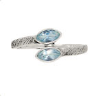 Niebieski topaz 925 srebro szterlingowe pierścionek ES2U s.7,5 CR40853