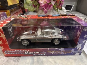 1/18 Ertl 1963 CHEVY CORVETTE SPLIT WINDOW Chrome LOS ANGELES DODGERS+Tool Box - Picture 1 of 5